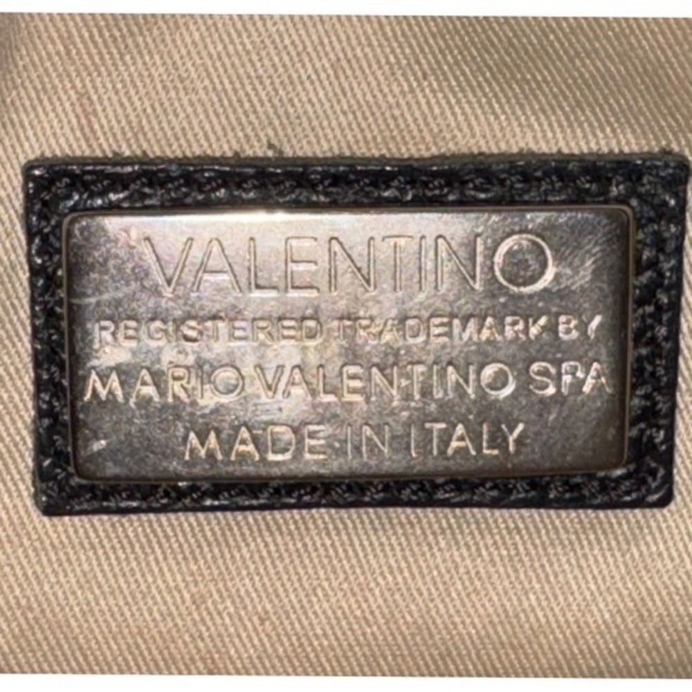 Valentino By Mario Valentino Black Leather Crossbody - Picture 7 of 12